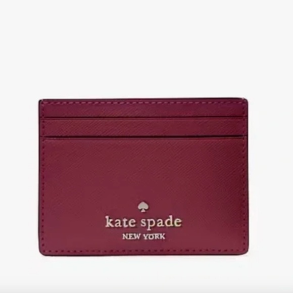NEW Kate Spade Madison Small Slim Cardholder Card Case KI368 Blackberry - Picture 1 of 3